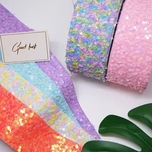 Paillettes personalizzate per l'artigianato moda design attraente nastro glitter per abbellimenti confezioni regalo