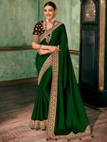 Les plus belles tenues de fête Saree en filet à broderie lourde avec chemisier Vêtements pour femmes indiennes Vente en gros à bas prix Surat ApparelGarment