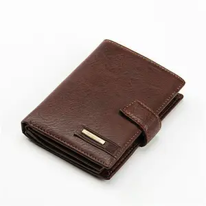 Best selling wholesale fashion cheap short slim PU leather men wallet