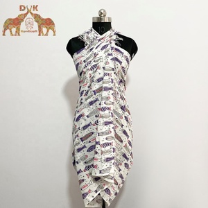 Écharpe de plage imprimée à la main en coton de luxe de qualité supérieure - Product Image 3