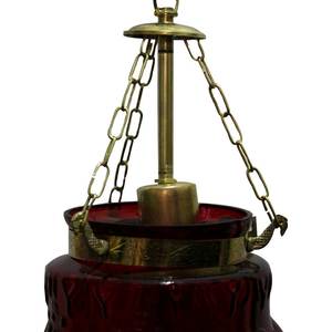 Lámpara de techo decorativa de cristal rojo hecha a mano para colgar en la pared - Product Image 3