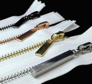 Cremallera de metal con cierre automático de extremo abierto OZL para zapatos, prendas, bolsos, almohadas y textiles para el hogar, material duradero de nailon y plástico - Product Image 3