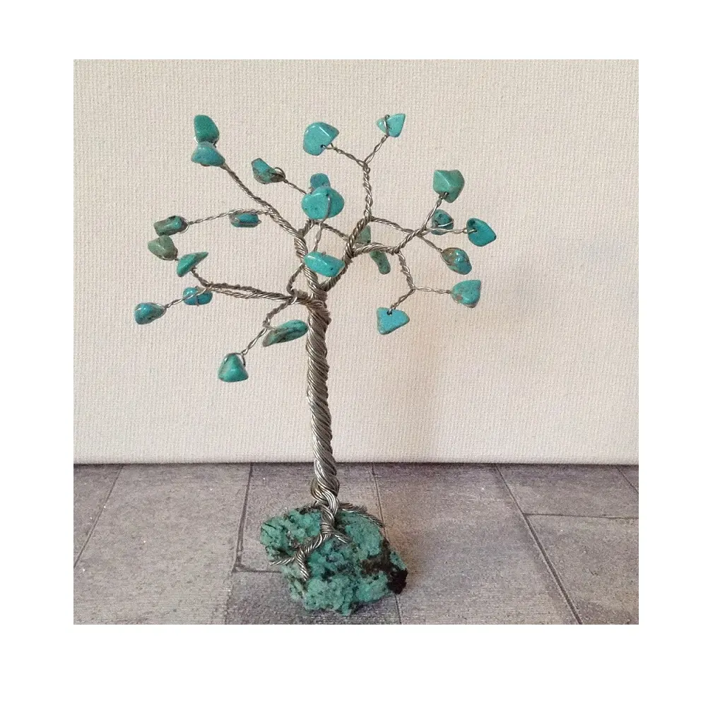 african Turquoise nephrite Crystal chip tree Reiki Stone Decor Artificial Tree of life natural stone 7 chakra crystal chip gifts