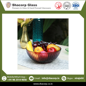 Bol de fruits en verre coupé droit, bol à fruits en verre 11.8X4.3 po - Product Image 4