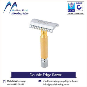 Maquinillas de Afeitar de Seguridad de Doble Filo, No Desechables, con Certificación ISO, Personalizadas/Madhav Metal, Proveedor Indio, para Hombre, 10 Piezas MOQ - Product Image 5