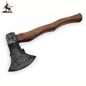 ขวานเกรดอุตสาหกรรม16นิ้วทำด้วยมือพร้อมด้ามไม้โรสวู้ดและปลอกหนังที่มีลวดลายที่สวยงาม - Product Image 5