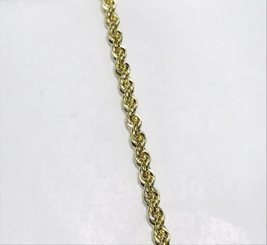 10k + 14k Pure Gold Rope Chains 1mm to 12mm (16" 18" 20" 22" 24" 26" 28" 30") Made in the United States of America (USA) FedEx
