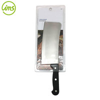 Couteau à découper la viande en acier inoxydable à grande lame avec manche en bakélite noir pour la viande et les légumes