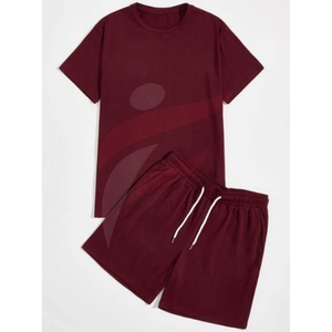 Ensemble t-shirt imprimé et Short, à manches courtes, avec col ras du cou, pour l'été - Product Image 1