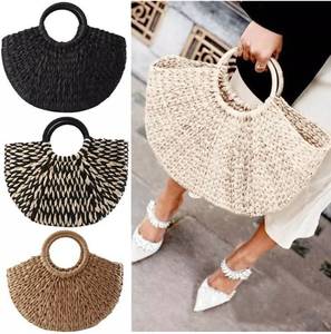 Rattan Weave Handbag | Natural Straw <b>Bag</b> | Rattan <b>Bag</b> | Basket <b>Bag</b> | <b>Boho</b> Rattan <b>Bag</b> | Gifts for Her - Product Image 1