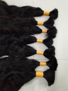 Pelo indio rizado, ondulado y recto, cabello Virgen sin procesar a granel, pelo indio sin procesar, cutícula virgen, alignedhair - Product Image 2