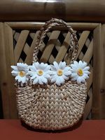 Tas Wanita dari Eceng Gondok, Tas Anyaman Tangan/ Tas Eceng Gondok/ Tas Jerami Alami/ (Ms.Sandy 0084587176063 WS)