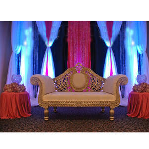 Siège de mariage indien doré, siège de styliste, 14 pièces, mobilier Style im, pour mariage - Product Image 1