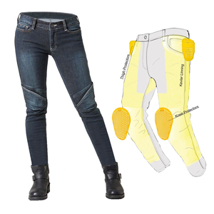 กางเกงยีนส์นักขี่จักรยานสไตล์ยางสำหรับผู้หญิงกางเกงยีนส์สไตล์ทีมพิมพ์ลายชื่อทีมกีฬามอเตอร์ไซด์ระบายอากาศได้ดี - Product Image 1