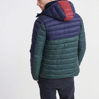 Veste d'hiver tendance pour homme, matelassée, brillante, color block, grande taille, prix de gros, très appréciée, en promotion