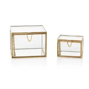 Support à bijoux en métal de qualité supérieure, ensemble de deux supports à bijoux en métal de forme carrée, nouveau Design décoratif, prix abordable