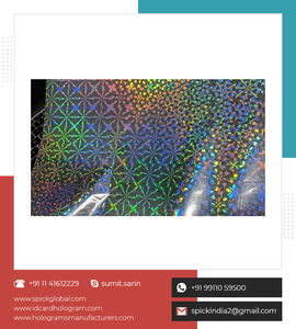 High Transparent BOPP Holographic Lamination Gold Metalized Decorative PET Film 3D Custom <b>Sticker</b> for <b>Craft</b> Strong Adhesion - Product Image 2