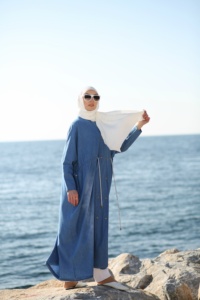 Túnica Abaya de Oriente Medio para mujer, vestido informal de moda modesto para adultos - Product Image 2