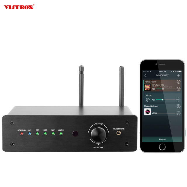 Linkplay A31 Solution Wireless Power Home Amplifier 2*50W APP Support Airplay DLNA TIDAL Spotify IHeart Streamer
