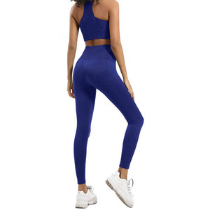 2022 femmes respirant Gym Fitness vêtements sport soutien-gorge et pantalons de Yoga pour courir manches courtes et Shorts longueur - Product Image 3