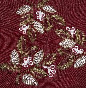 Manteles Individuales hechos a mano con cuentas de cristal, manteles individuales hechos a mano de oro blanco y marrón, de alta calidad - Product Image 2