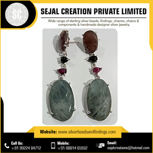Wholesale Women's 925 <b>Sterling</b> <b>Silver</b> Gemstone Earrings Fashion Jewelry for Parties and Gifts - Product Image 4