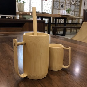 ถ้วยไม้ไผ่ธรรมชาติ,ถ้วยกาแฟไม้ไผ่ถ้วยพร้อมฝาปิดและชุดไม้ไผ่ฟางผลิตในเวียดนาม - Product Image 1