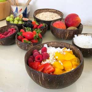 ชามกะลามะพร้าวขนาดเล็กเป็นมิตรต่อสิ่งแวดล้อมทำจากเวียดนามสำหรับผู้ถือเทียนหรือชามเสิร์ฟ - Product Image 2