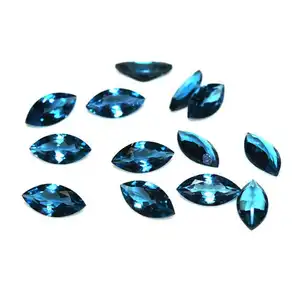 3x6mm Natural London Blue Topaz Marquise Cut Semi Precious Gemstone Buy Direct from Supplier at Wholesale Factory Price Online