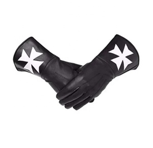 Guantes de piel para masón, guantes de caballero templario, personalizados, de piel, color negro, venta al por mayor - Product Image 2