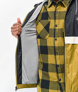 แจ็กเก็ตมีฮู้ดสำหรับผู้ชายกันลมฤดูหนาวแบบลำลองแบบกำหนดเองพร้อมซิปขนาดพิเศษและคุณสมบัติกันน้ำ - Product Image 5