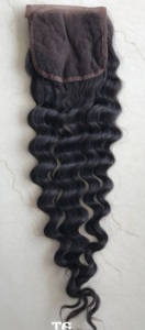 Extension de cheveux humains vierges, 22 pouces, dentelle foncée 4x4, style Loose Deep, avec closure en dentelle transparente, provenant d'un seul donneur, fournisseur indien - Product Image 2