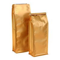 Sacs à café personnalisés en papier coton avec soufflet latéral et valve pour grains de café/thé, qualité alimentaire