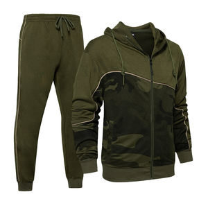 Ropa Deportiva de entrenamiento para hombre, traje con capucha, pantalones de dos piezas, chándales con logotipo personalizado - Product Image 6