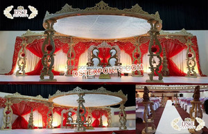 Mariage hindou en bois paon Mandap UK superbe bois artisanal Mandap pour mariage look élégant mariage paon Mandap UK - Product Image 6