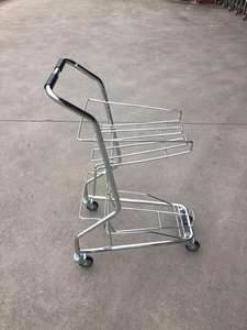 Chariot de courses à trois paniers, plaqué chrome, pour supermarchés aux Philippines, MOQ 50 pièces - Product Image 5