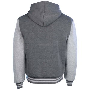 Veste bomber de baseball de haute qualité 100% coton, écologique, respirante, avec logos en patch chenille, style universitaire - Product Image 2