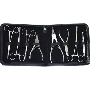 Profession elle Body Piercing Tools Kit Edelstahl Tattoo Kits Piercing Clamps Passen Sie Spiegel politur 10/BOX DHL T/T. an