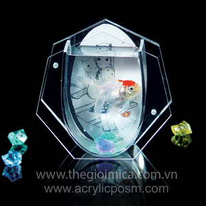 Aquarium de petite taille avec conception créative et espace pour exposer les photos, - Product Image 2