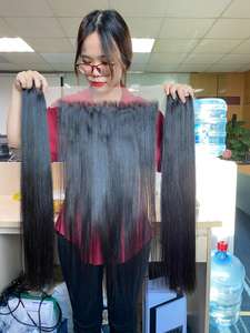 Cabello humano liso de hueso vietnamita, superdoble estiramiento, vendedor de cabello virgen Alineación de cutícula, mechones de cabello vietnamita sin procesar - Product Image 3