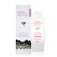Cosmétique coréenne 3W CLINIC Crystal White Milky Body Lotion, lotion pour le corps blanchissante hydratante à la glycérine et à la niacinamide, 150 ml, pour femmes, K-beauty