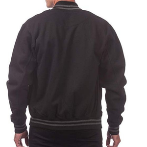 Chaqueta universitaria de alta calidad para hombre, chaqueta de béisbol de lana bordada con letras nuevas con decoración de piel para invierno - Product Image 3