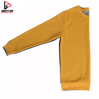 Personnalisé en gros 100% coton mercerisé pull de créateur tricot col rond classique thermique couleur bloc sweat pour hommes 2024