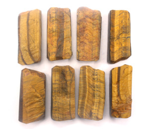 2 piezas éxitos de cristal de piedra corte duro tamaño 35-40 MM Natural Ojo de Tigre, joyas de piedras preciosas crudas haciendo - Product Image 1