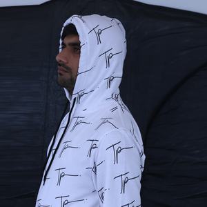 Vente en gros 100% polyester respirant survêtement costume hommes adultes extérieur vêtements de sport décontractés solide tricoté ensemble à capuche - Product Image 4