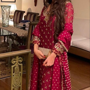 Haut LONG de mode pour femmes, robe pantalon, broderie avec des perles de verre de cristal, taba, travail pour vêtements de fête/mariage @ 2022 - Product Image 1