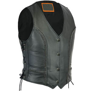 Chaleco de cuero verde 100% personalizable de alta calidad de fábrica directa para mujer, ropa exterior de talla grande, decoración de piel, ¡excelente valor! - Product Image 3