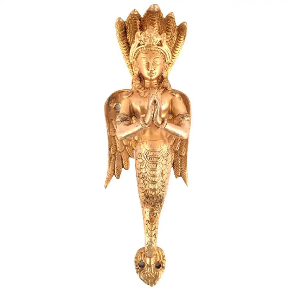 手作りゴールデンブラススタイルドアハンドル家の装飾蛇ナガメインドアワードローブキャビネットプルNMH-62