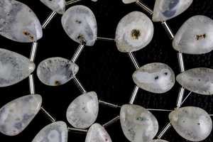 20 pièces, 1 brin, Quartz solaire naturel, pierre précieuse lisse en forme de poire, perles de Briolette pour la fabrication de bijoux - Product Image 4