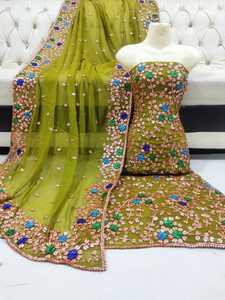 2021-2022 impresionante calidad hecha a mano pakistaní indio Gotta y Paka Tanka trajes algodón Salwar Kameez - Product Image 6